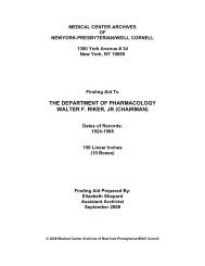 The Records of the Department of Pharmacology Walter F. Riker, Jr ...
