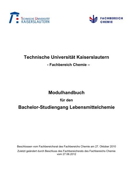 Technische Universität Kaiserslautern - Fachbereich Chemie ...