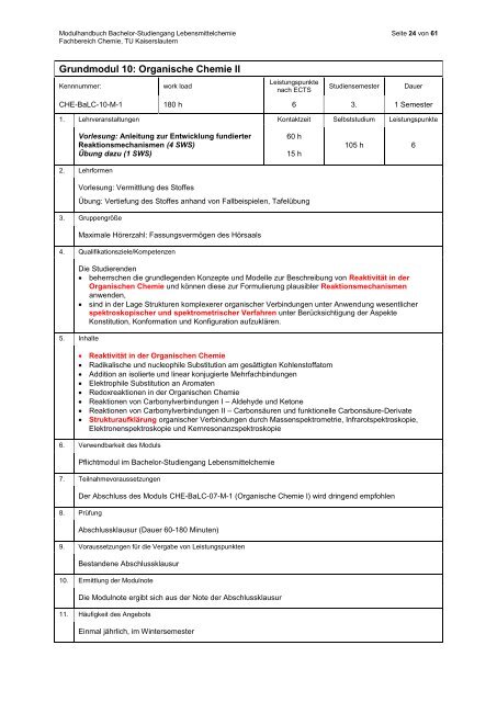 Technische Universität Kaiserslautern - Fachbereich Chemie ...