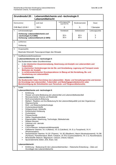 Technische Universität Kaiserslautern - Fachbereich Chemie ...