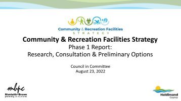 Community Recreation Facilities Strategy Presentation