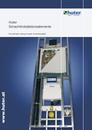 Folder Huter Schachtinstallationselemente - Geberit Huter GmbH