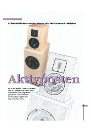 KLANG+TON-Referenzbox Duetta mit SAC-Elektronik aktiviert