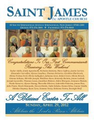 Bulletin 638 Saint James The Apostle Church Springfield NJ April 29 ...