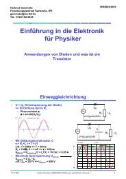 Einführung in die Elektronik für Physiker - FZK