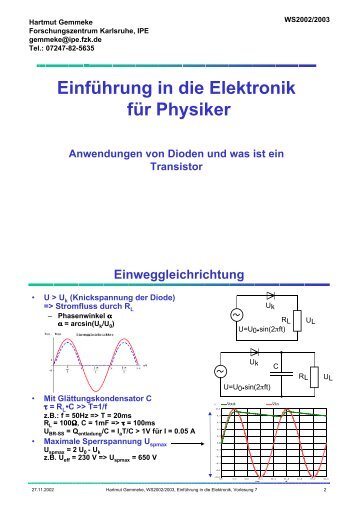 Einführung in die Elektronik für Physiker - FZK