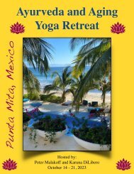 Ayurveda and Aging Yoga Retreat FINAL