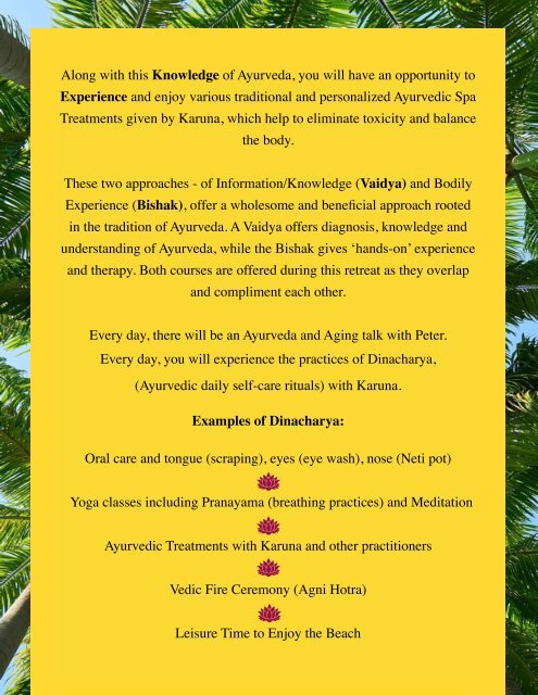 02 Ayurveda and Aging Yoga Retreat 6.18. PALM TREE