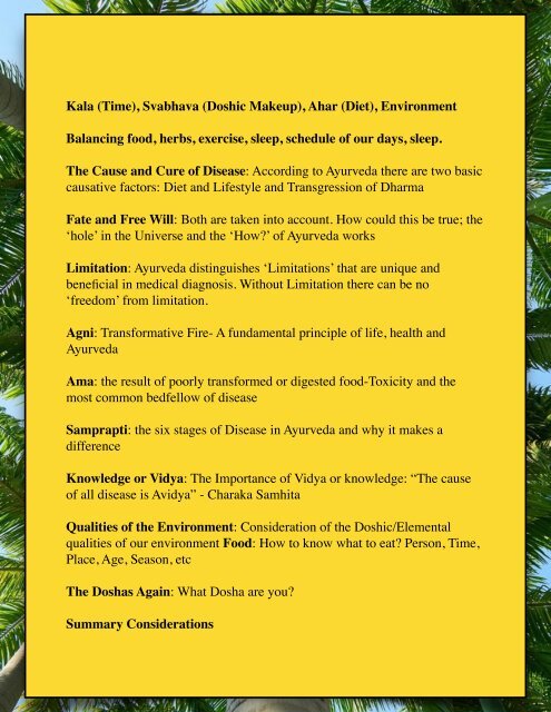 02 Ayurveda and Aging Yoga Retreat 6.18. PALM TREE