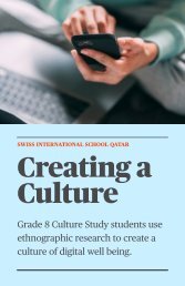 Creating a Culture