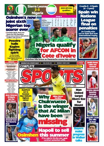 COMPLETE SPORTS - MONDAY, JUNE 19, 2023