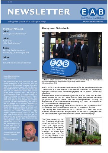 Die Beobachtung - EAB Elektroanlagenbau GmbH Rhein/Main