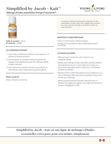 Page d’information sur le produit Orange CreamsicleMC