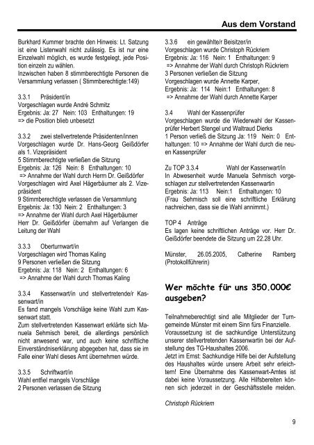 mach mit Ausgabe 02.2005 - Turngemeinde Münster von 1862 e.V.