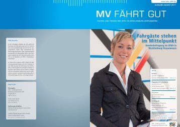 Ausgabe August (pdf) - VMV – Verkehrsgesellschaft Mecklenburg ...