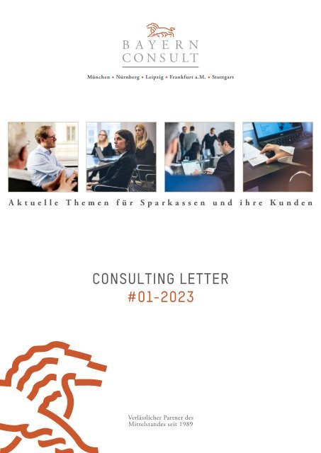 Consulting Letter #01-2023: Aktuelle Themen für Sparkassen und ihre Kunden
