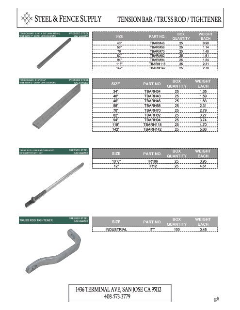 Product Catalog 2023 - Steel & Fence Supply