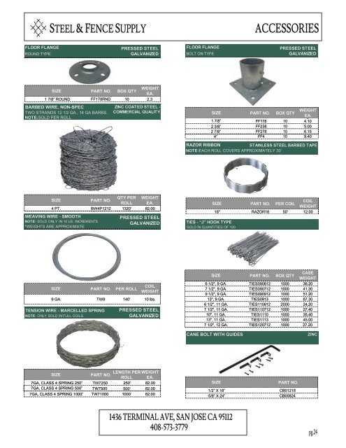 Product Catalog 2023 - Steel & Fence Supply