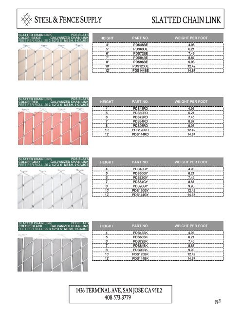 Product Catalog 2023 - Steel & Fence Supply