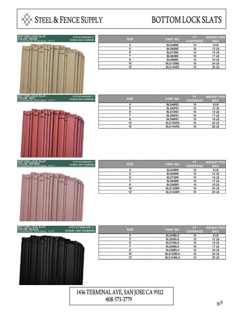Product Catalog 2023 - Steel & Fence Supply