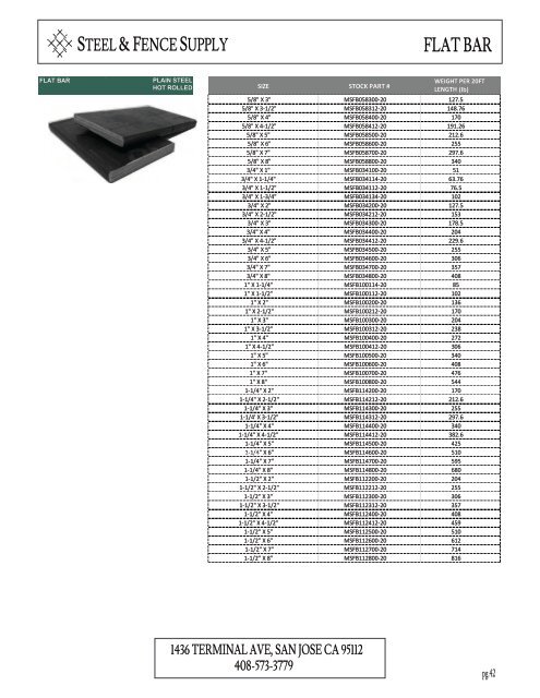 Product Catalog 2023 - Steel & Fence Supply