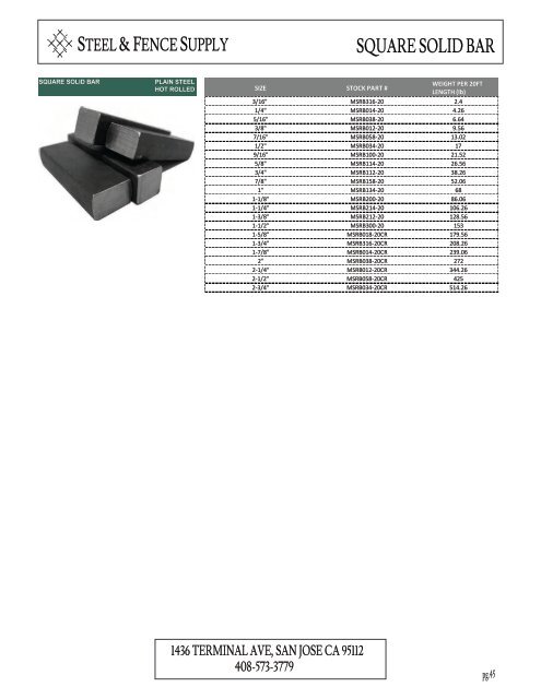 Product Catalog 2023 - Steel & Fence Supply