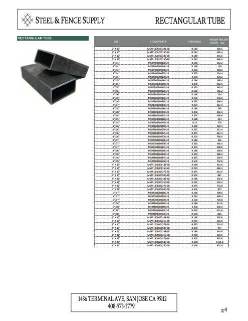 Product Catalog 2023 - Steel & Fence Supply