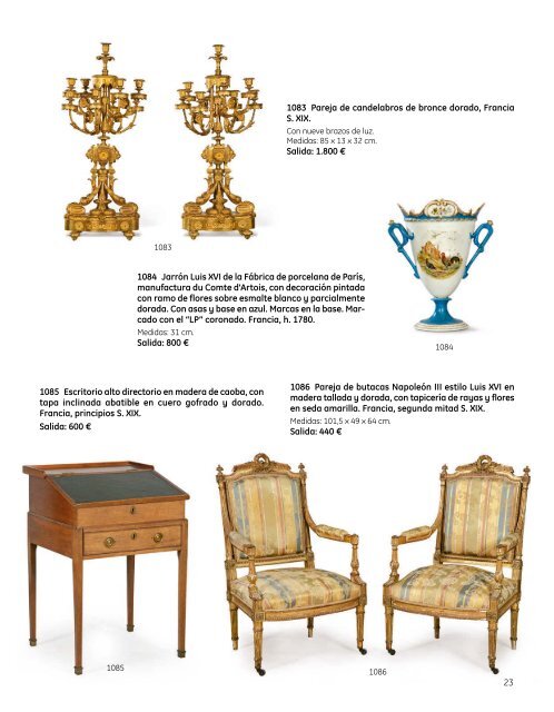 Subasta Artes Decorativas Julio 2023