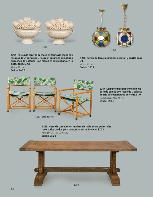 Subasta Artes Decorativas Julio 2023