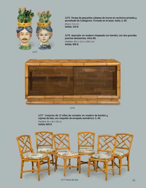 Subasta Artes Decorativas Julio 2023