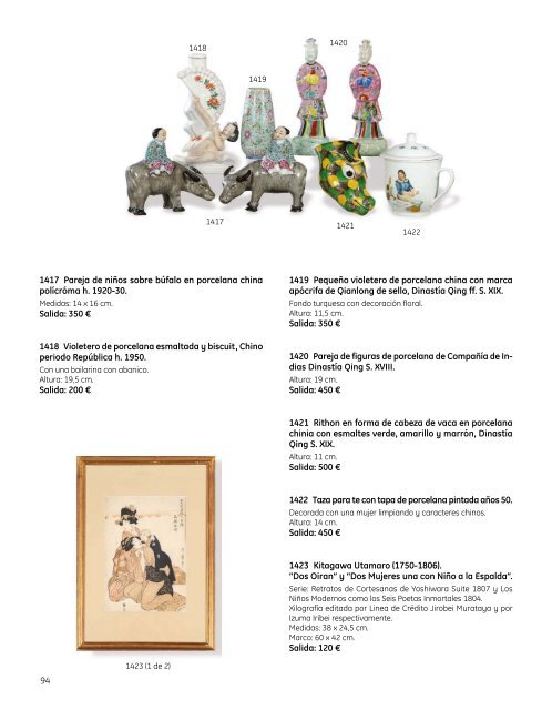 Subasta Artes Decorativas Julio 2023