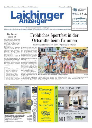 21.06.2023 Laichinger Anzeiger