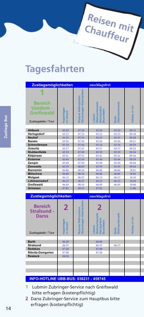 Tagesfahrten im modernen - Reisebus - Usedomer Bäderbahn GmbH