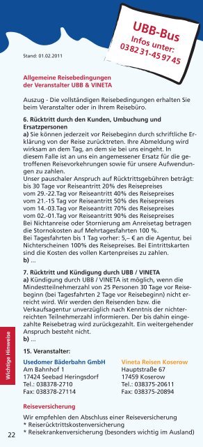 Tagesfahrten im modernen - Reisebus - Usedomer Bäderbahn GmbH