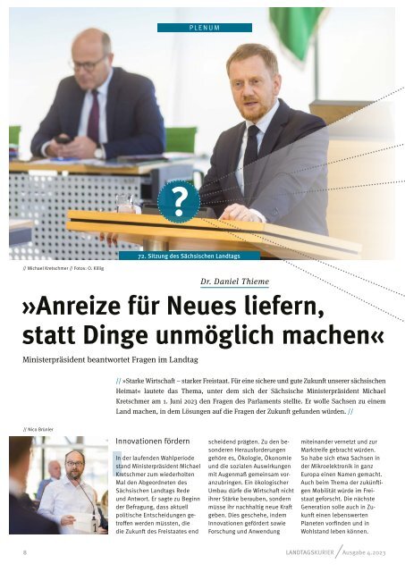 Landtagskurier, Ausgabe 4/2023