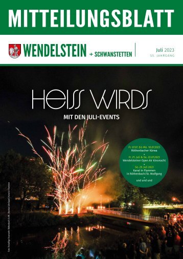 Mitteilungsblatt Wendelstein+Schwanstetten - JULI 2023