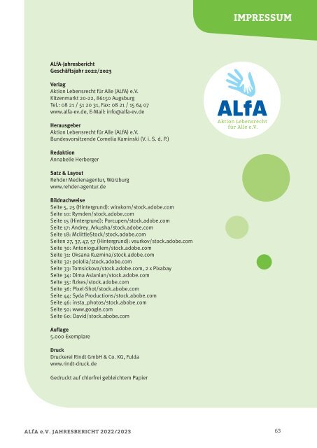 ALfA Jahresbericht 2022/23