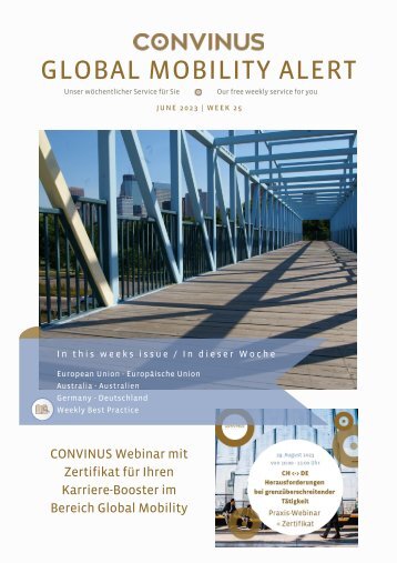 CONVINUS Global Mobility Alert - Week 25.2023