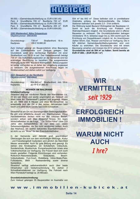 Immobilienkatalog - Immobilien Kubicek Homepage