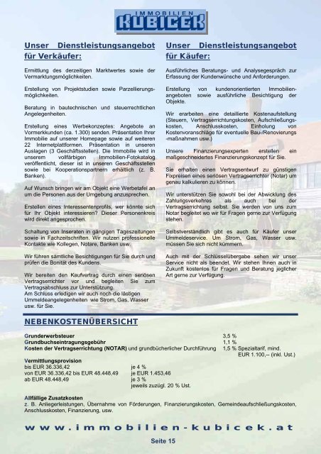 Immobilienkatalog - Immobilien Kubicek Homepage