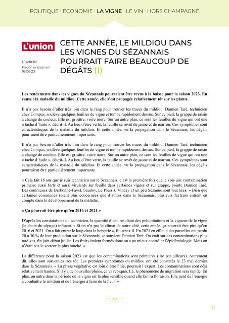 PANORAMA DE PRESSE - 21.06.23