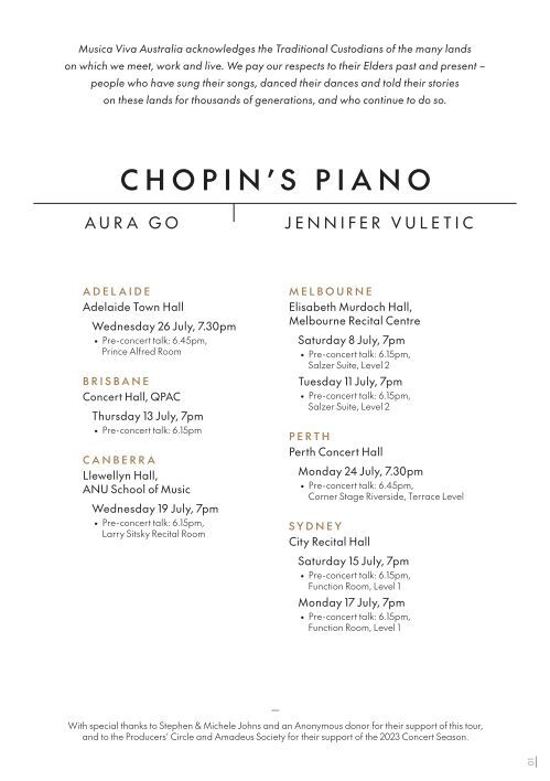 Musica Viva Australia: Chopin's Piano – Classic Melbourne