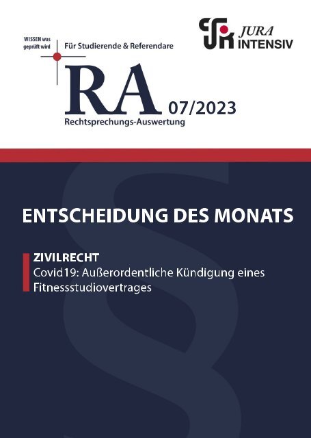 RA 07/2023 - Entscheidung des Monats