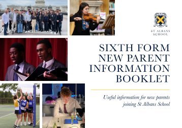 Sixth Form New Parent Information Booklet June 2023