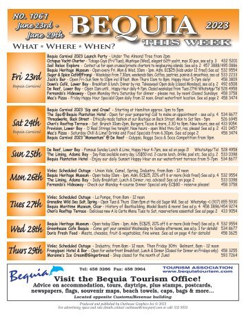 Bequia this Week - 23rd June - 29th June 2023