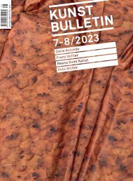 Kunstbulletin Juli/August 2023