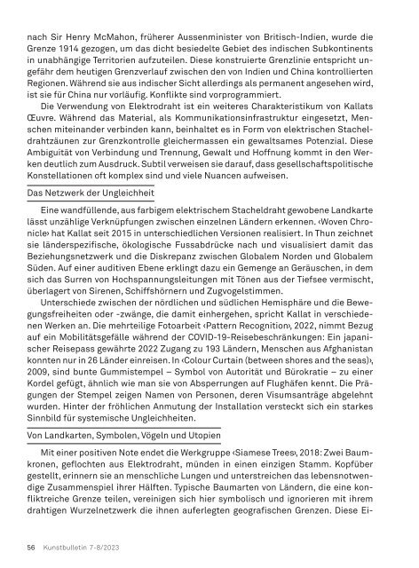 Kunstbulletin Juli/August 2023