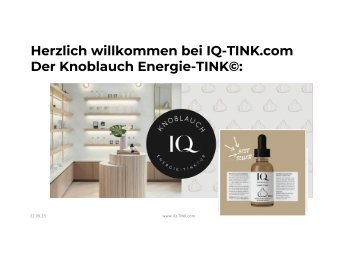 IQ-TINK.com Präsentation für die IQ-Knoblauch-Botschafter-in