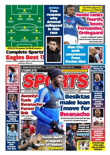 COMPLETE SPORTS - MONDAY, JUNE 26, 2023