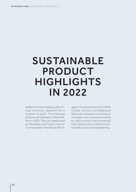 deSter Sustainability Report 2022